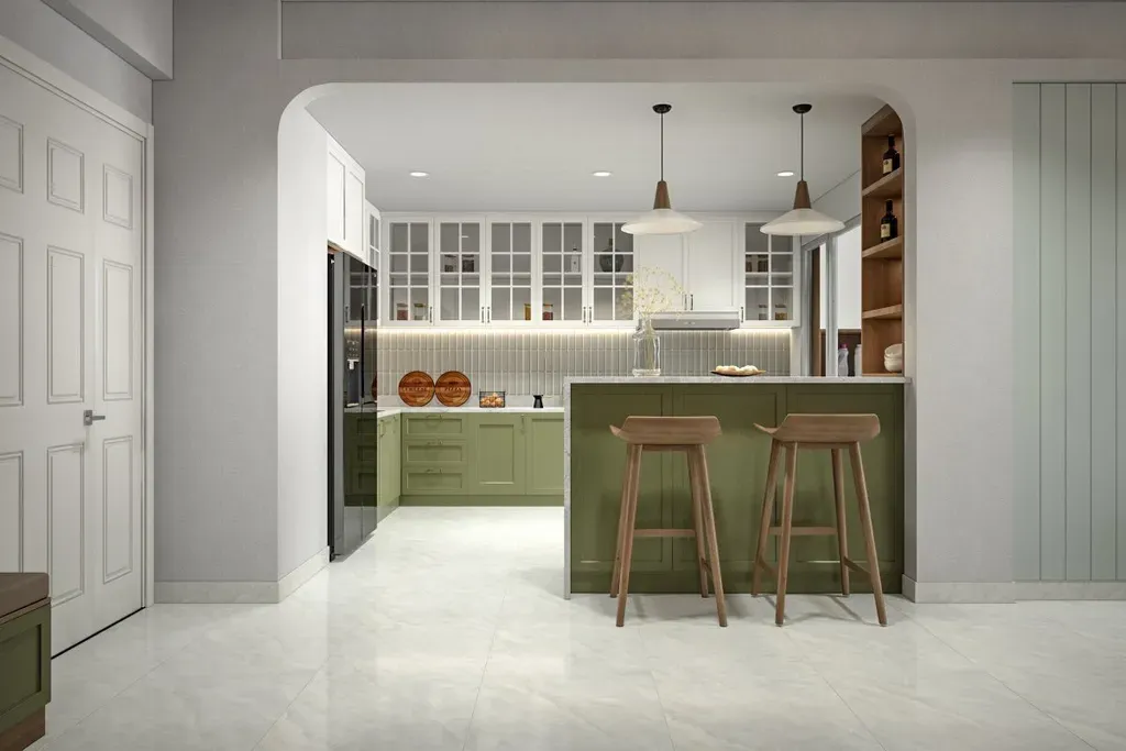 Phòng bếp - Căn hộ Garden Court 1 Quận 7 - Phong cách Scandinavian + Modern | Space T
