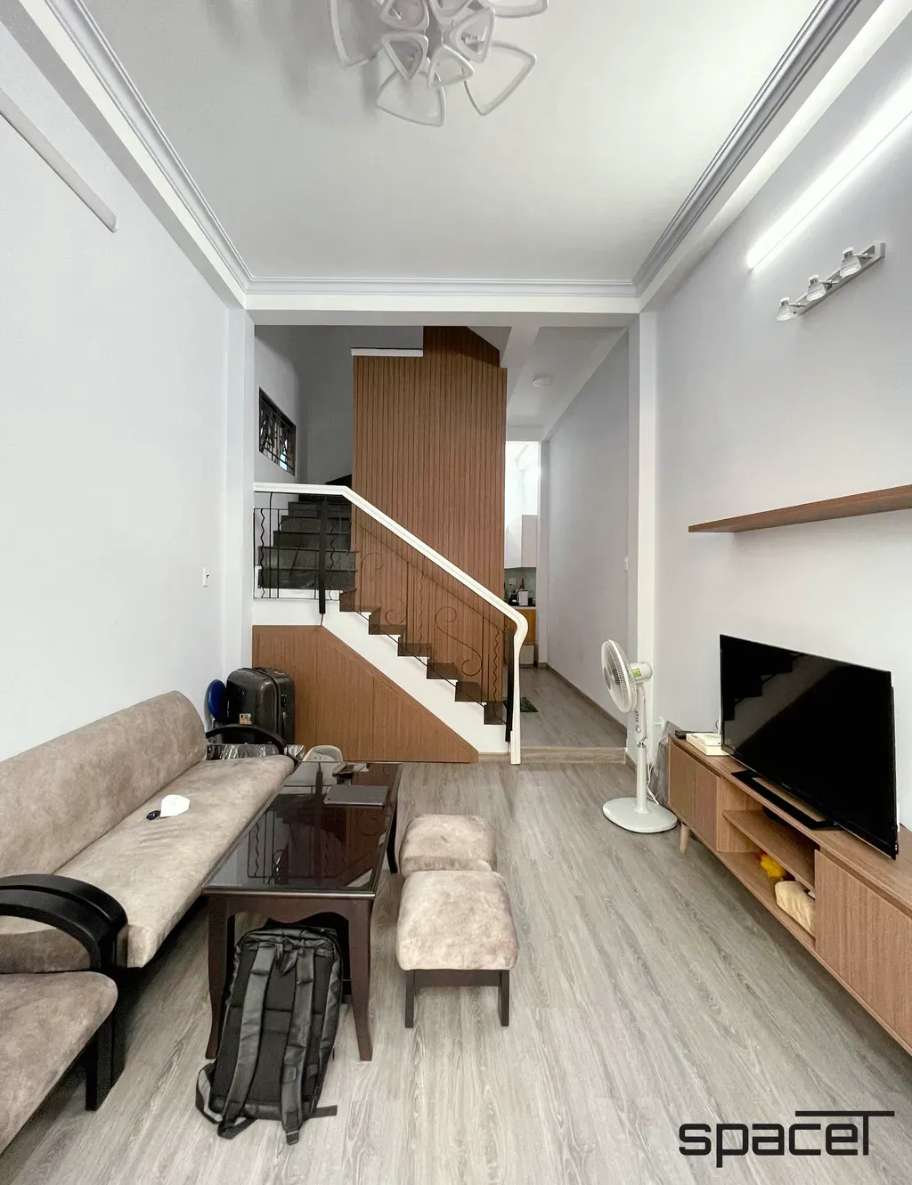 Phòng khách - Nhà phố 147m2 tại Quận 8 - Phong cách Modern | Space T
