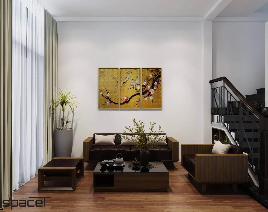 Phòng khách - Nhà phố 147m2 Quận 8 - Phong cách Modern | Space T