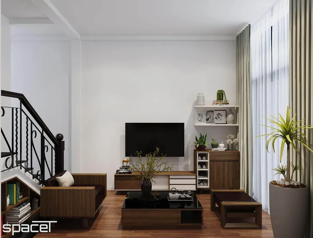 Phòng khách - Nhà phố 147m2 Quận 8 - Phong cách Modern | Space T