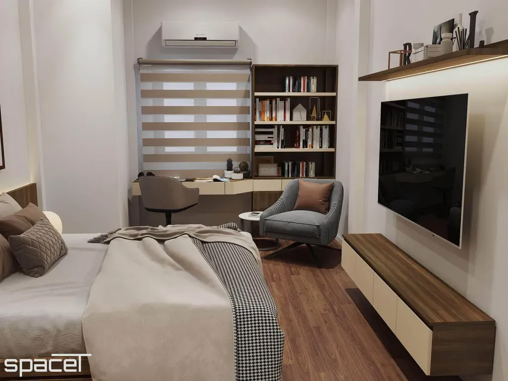 Phòng ngủ - Nhà phố 147m2 Quận 8 - Phong cách Modern | Space T