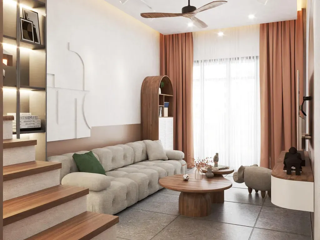Phòng khách - Nhà phố Âu Cơ Quận 11 - Phong cách Scandinavian + Modern | Space T