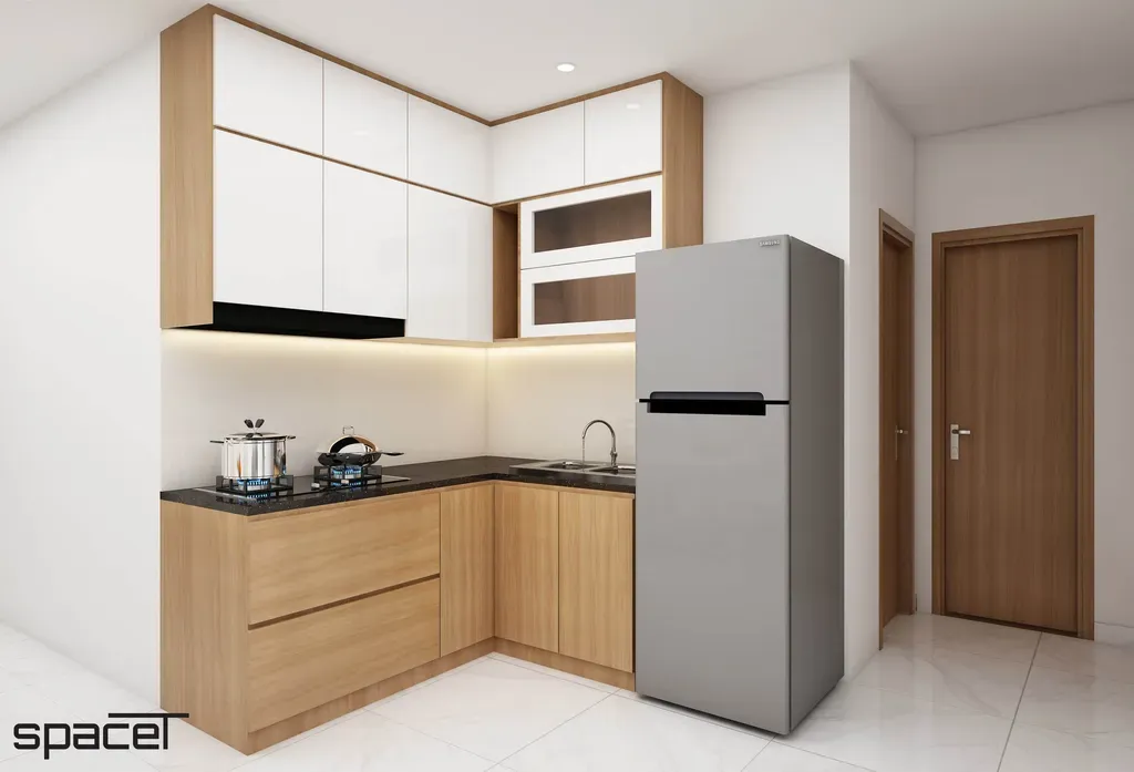 Phòng bếp - Căn hộ Terra Mia 50m2 - Phong cách Modern  | Space T