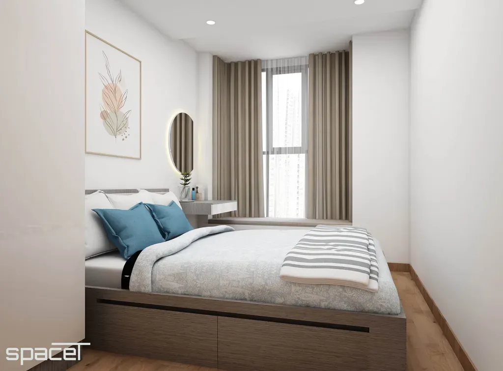 Phòng ngủ - Căn hộ Terra Mia 50m2 - Phong cách Modern  | Space T