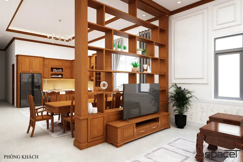 Phòng khách - Nhà phố Vĩnh Cửu Đồng Nai - Phong cách Modern | Space T