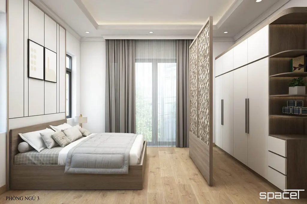 Phòng ngủ - Nhà phố Vĩnh Cửu Đồng Nai - Phong cách Modern | Space T