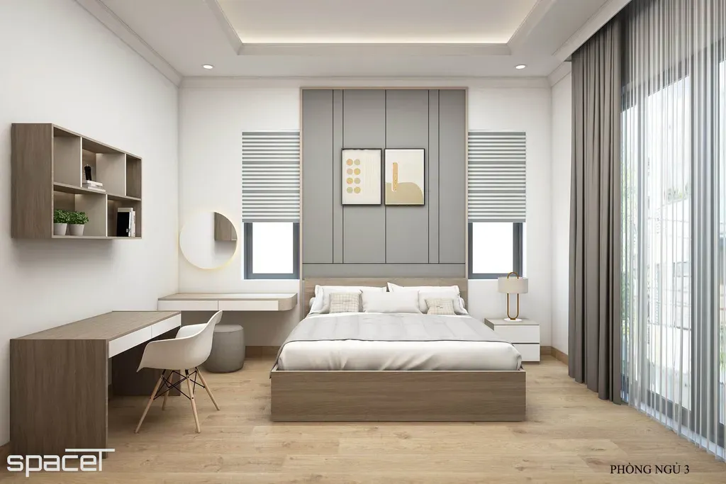 Phòng ngủ - Nhà phố Vĩnh Cửu Đồng Nai - Phong cách Modern | Space T
