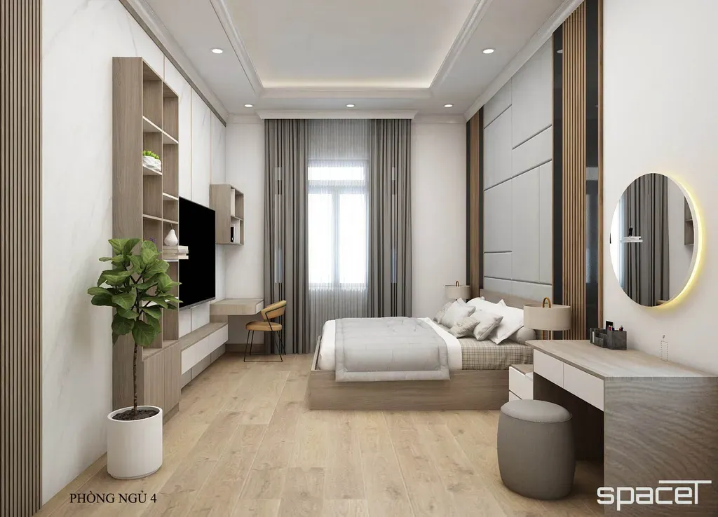 Phòng ngủ - Nhà phố Vĩnh Cửu Đồng Nai - Phong cách Modern | Space T