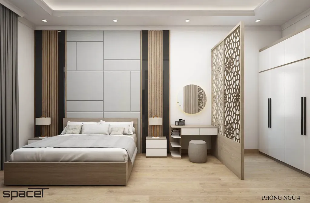 Phòng ngủ - Nhà phố Vĩnh Cửu Đồng Nai - Phong cách Modern | Space T