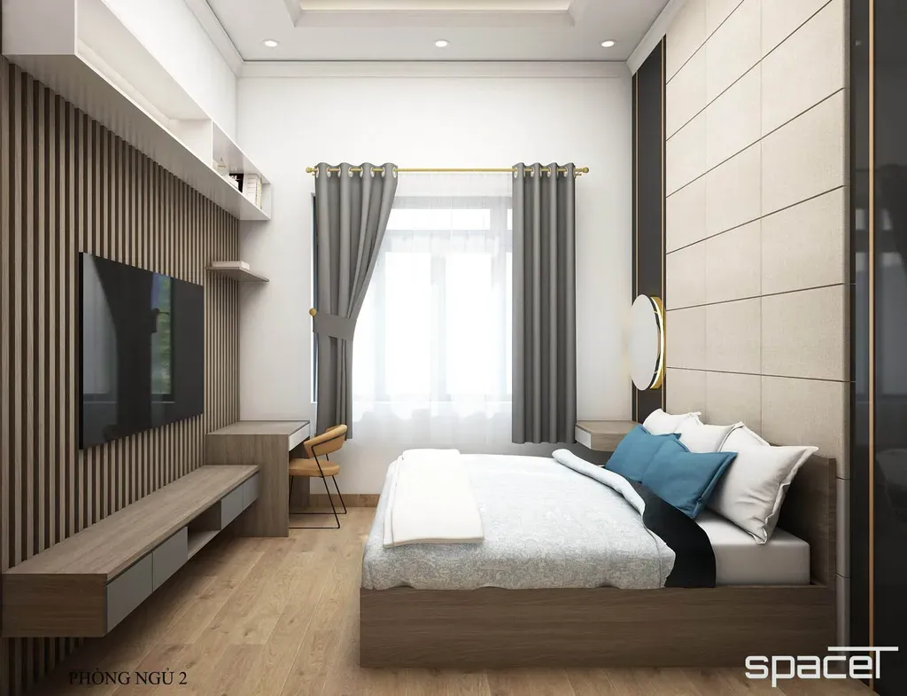 Phòng ngủ - Nhà phố Vĩnh Cửu Đồng Nai - Phong cách Modern | Space T