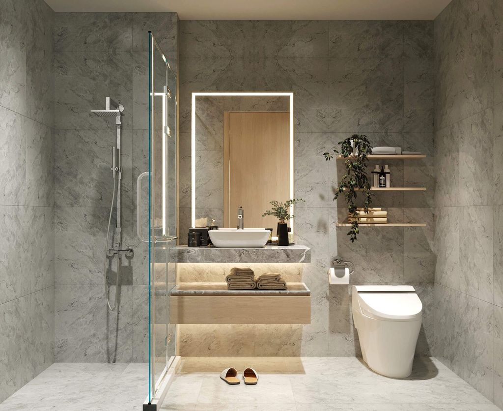 Phòng tắm - Căn hộ Charm Plaza Bình Dương - Phong cách Modern  | Space T