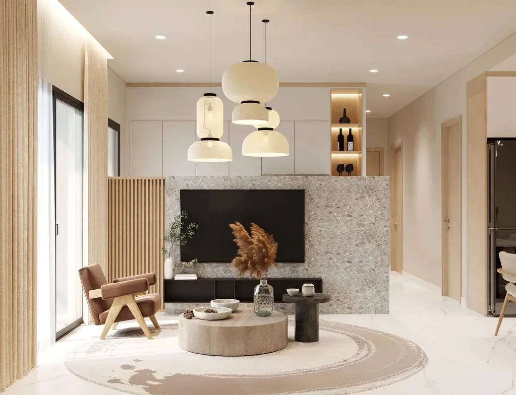 Phòng khách - Căn hộ Charm Plaza Bình Dương - Phong cách Modern | Space T