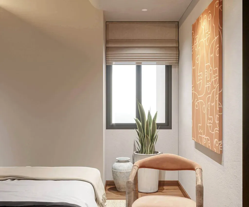Phòng ngủ - Căn hộ Akari City - Phong cách Wabi Sabi | Space T