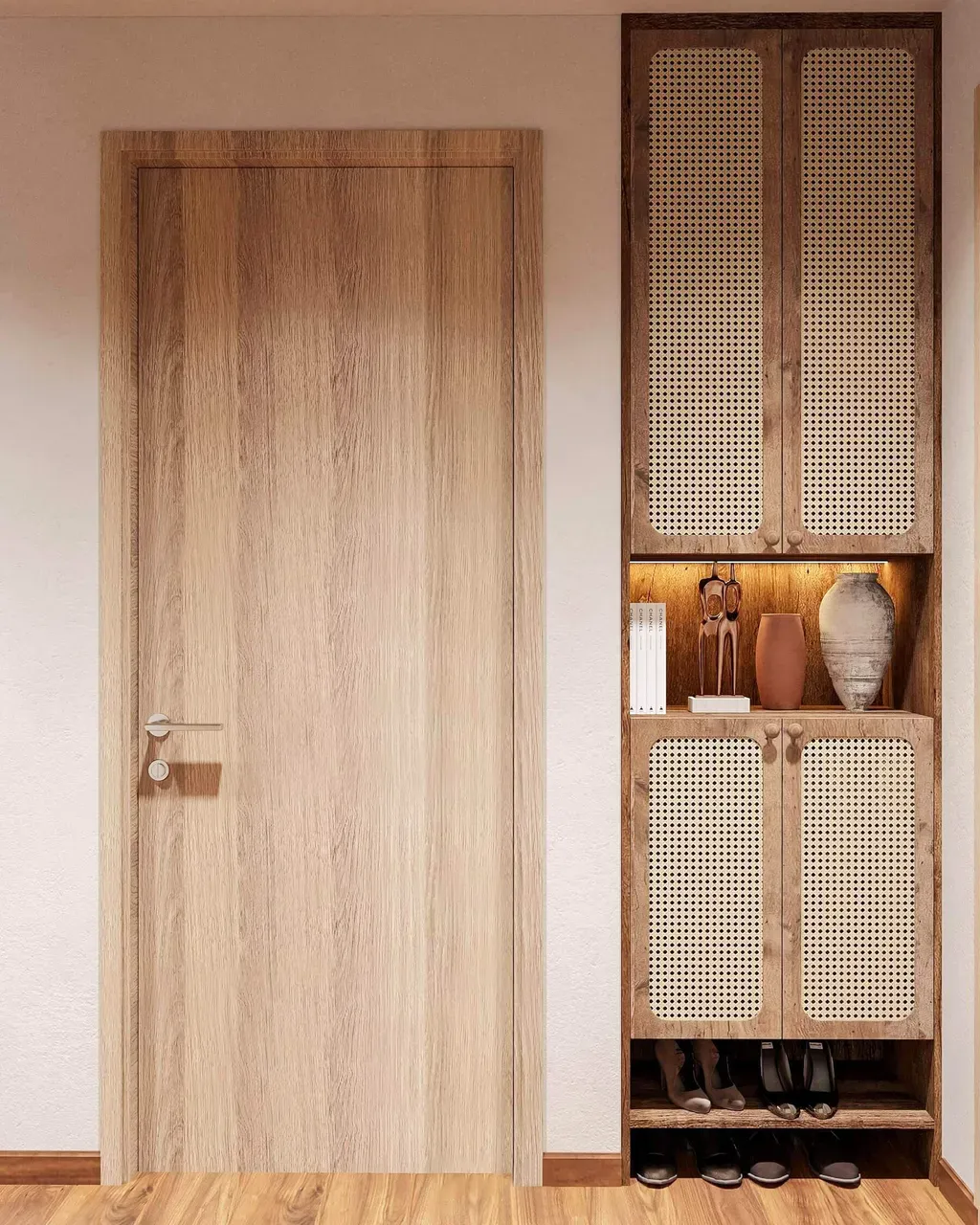 Lối vào - Căn hộ Akari City - Phong cách Wabi Sabi | Space T
