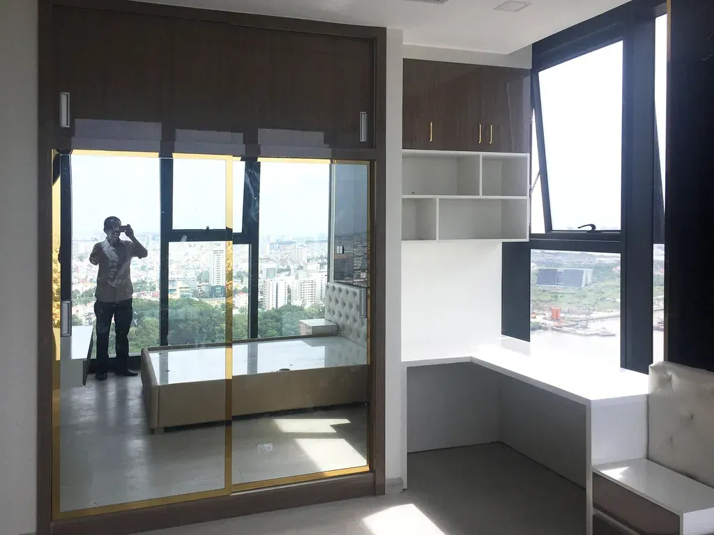 Phòng ngủ - Căn hộ Lux 6 (Vinhomes Ba Son) - Phong cách Modern | Space T