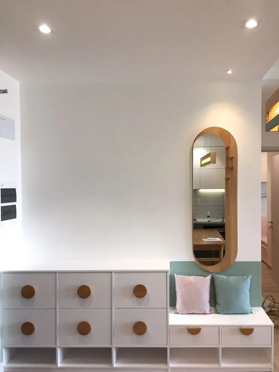Lối vào - Căn hộ Compass One Bình Dương - Phong cách Color Block + Scandinavian | Space T