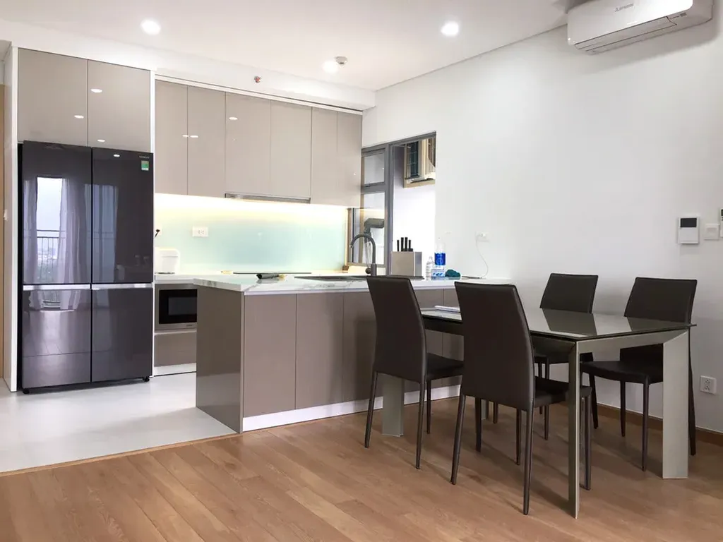 Phòng bếp, Phòng ăn - Căn hộ Palm Heights Quận 2 - Phong cách Modern | Space T