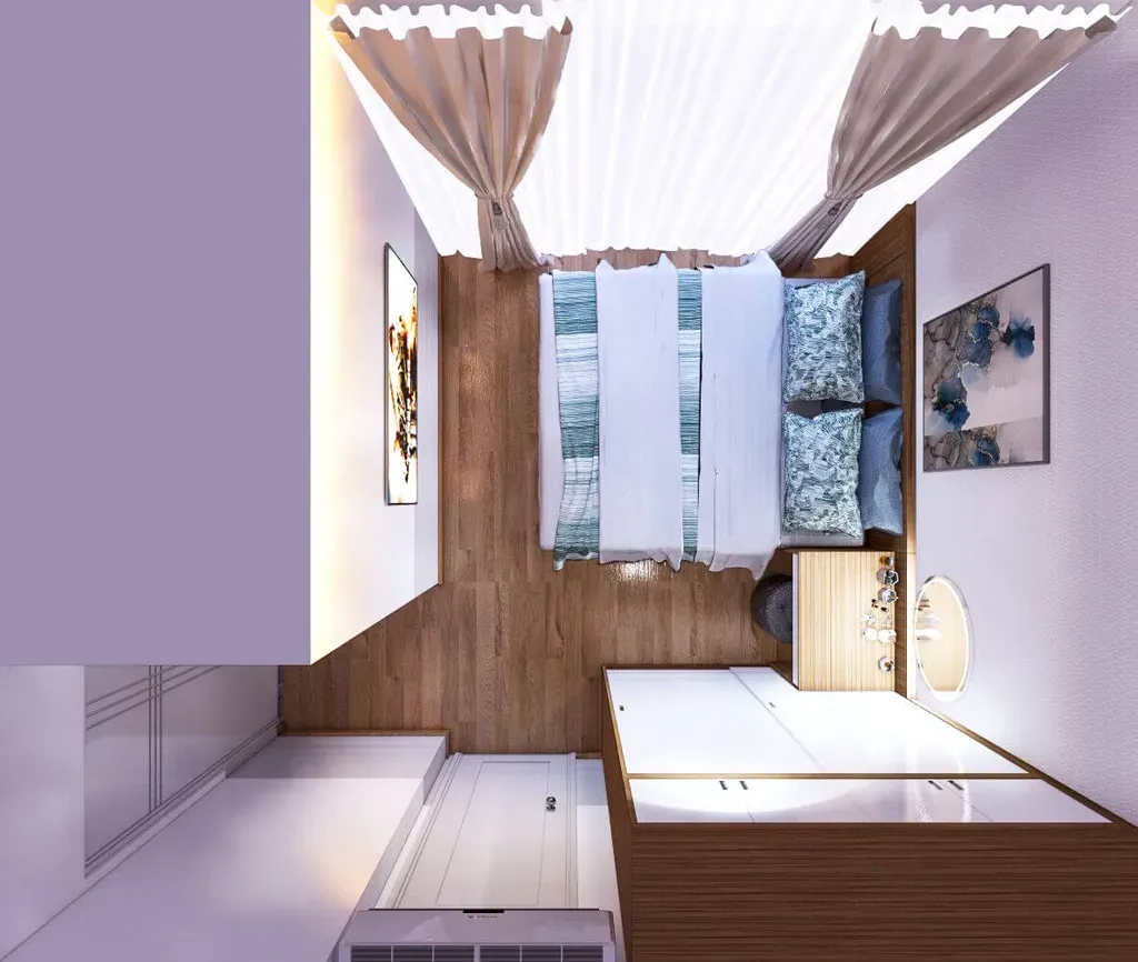 Phòng ngủ - Căn hộ Diamond Quận 8 - Phong cách Scandinavian | Space T