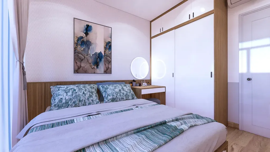 Phòng ngủ - Căn hộ Diamond Quận 8 - Phong cách Scandinavian | Space T