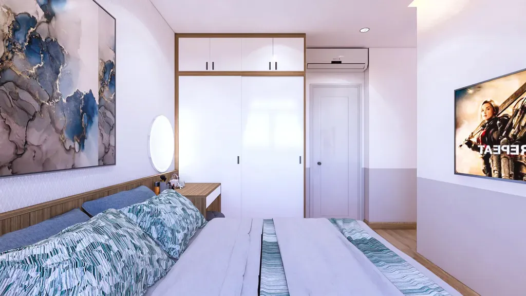 Phòng ngủ - Căn hộ Diamond Quận 8 - Phong cách Scandinavian | Space T