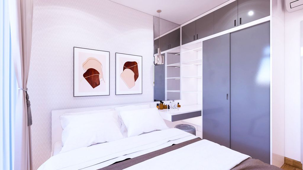 Phòng ngủ - Căn hộ Diamond Q.8 - Phong cách Modern  | Space T