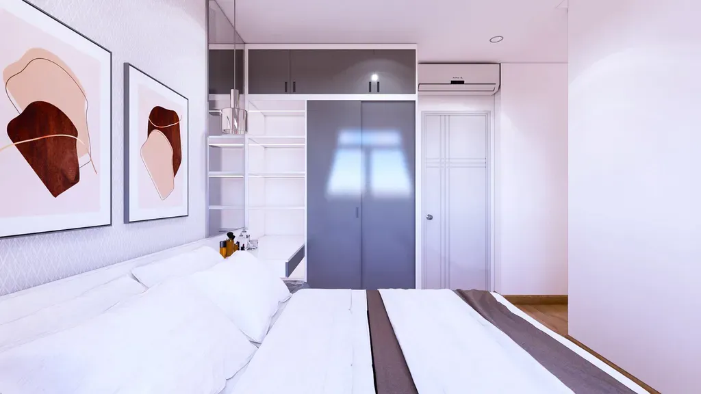 Phòng ngủ - Căn hộ Diamond Q.8 - Phong cách Modern | Space T