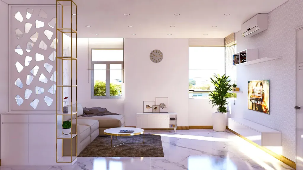 Phòng khách - Căn hộ Diamond Q.8 - Phong cách Modern | Space T