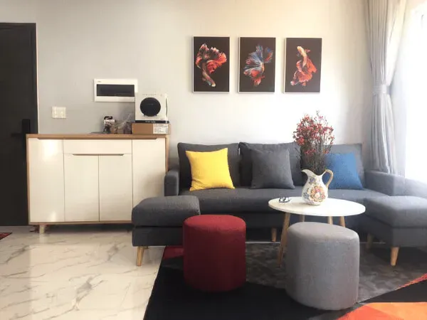 Phòng khách - Căn hộ Diamond Quận 8 - Phong cách Modern | Space T