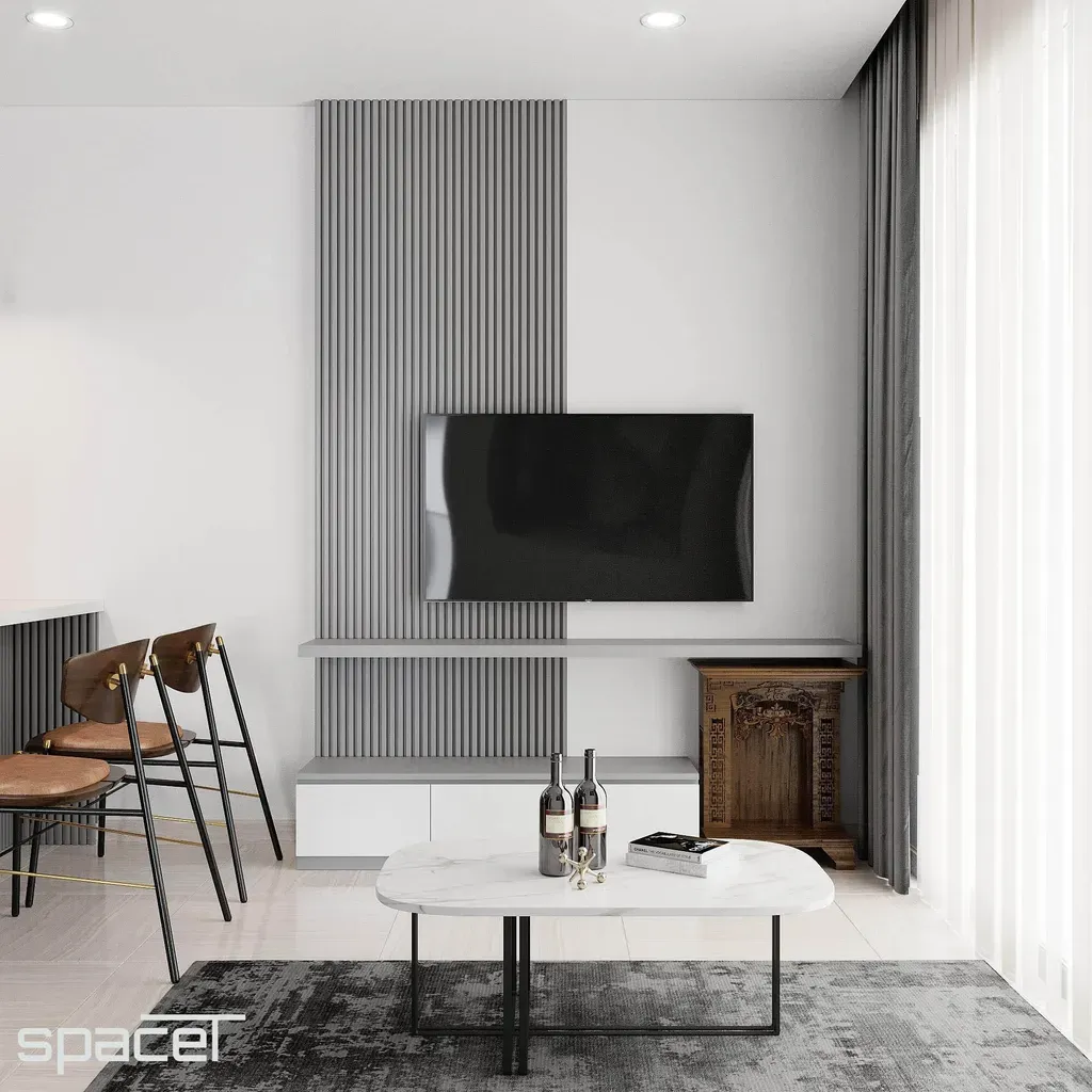 Phòng khách - Căn hộ The Origami (Vinhomes Grand Park Quận 9) - Phong cách Modern | Space T