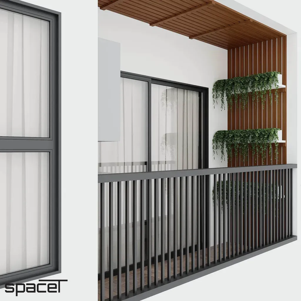 Lô gia - Căn hộ The Origami (Vinhomes Grand Park Quận 9) - Phong cách Modern | Space T