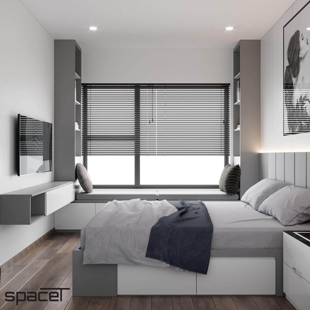Phòng ngủ - Căn hộ The Origami (Vinhomes Grand Park Quận 9) - Phong cách Modern  | Space T