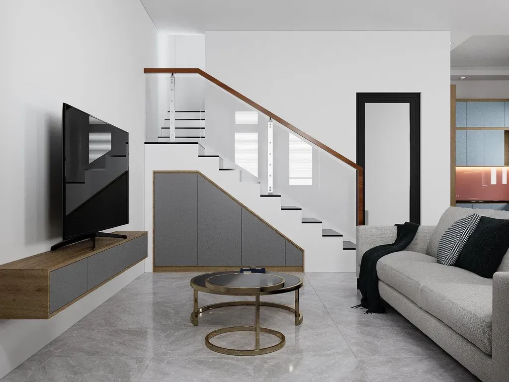 Phòng khách - Nhà phố Bình Dương 75m2 - Phong cách Modern | Space T