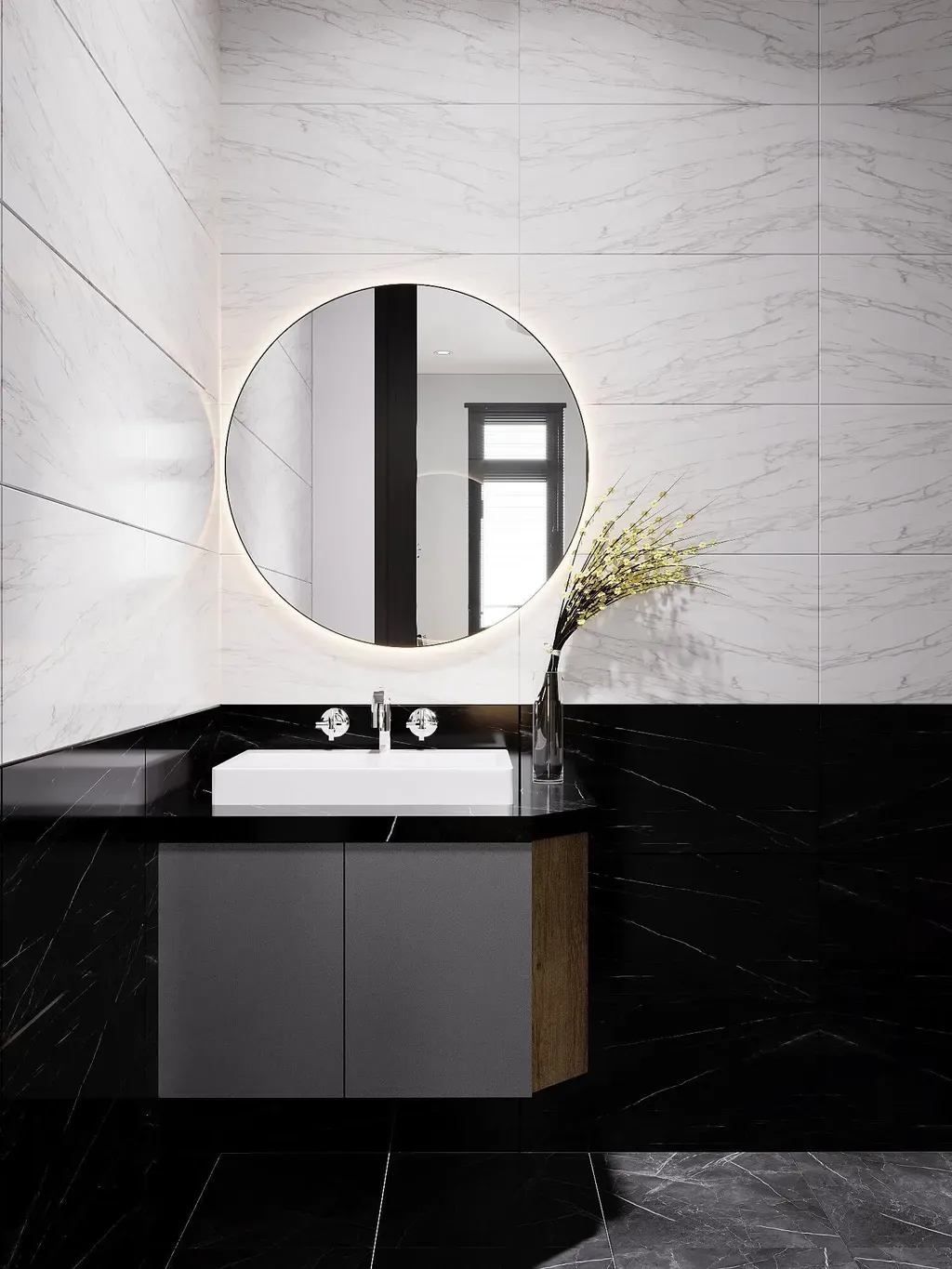 Phòng tắm - Nhà phố Bình Dương 75m2 - Phong cách Modern | Space T