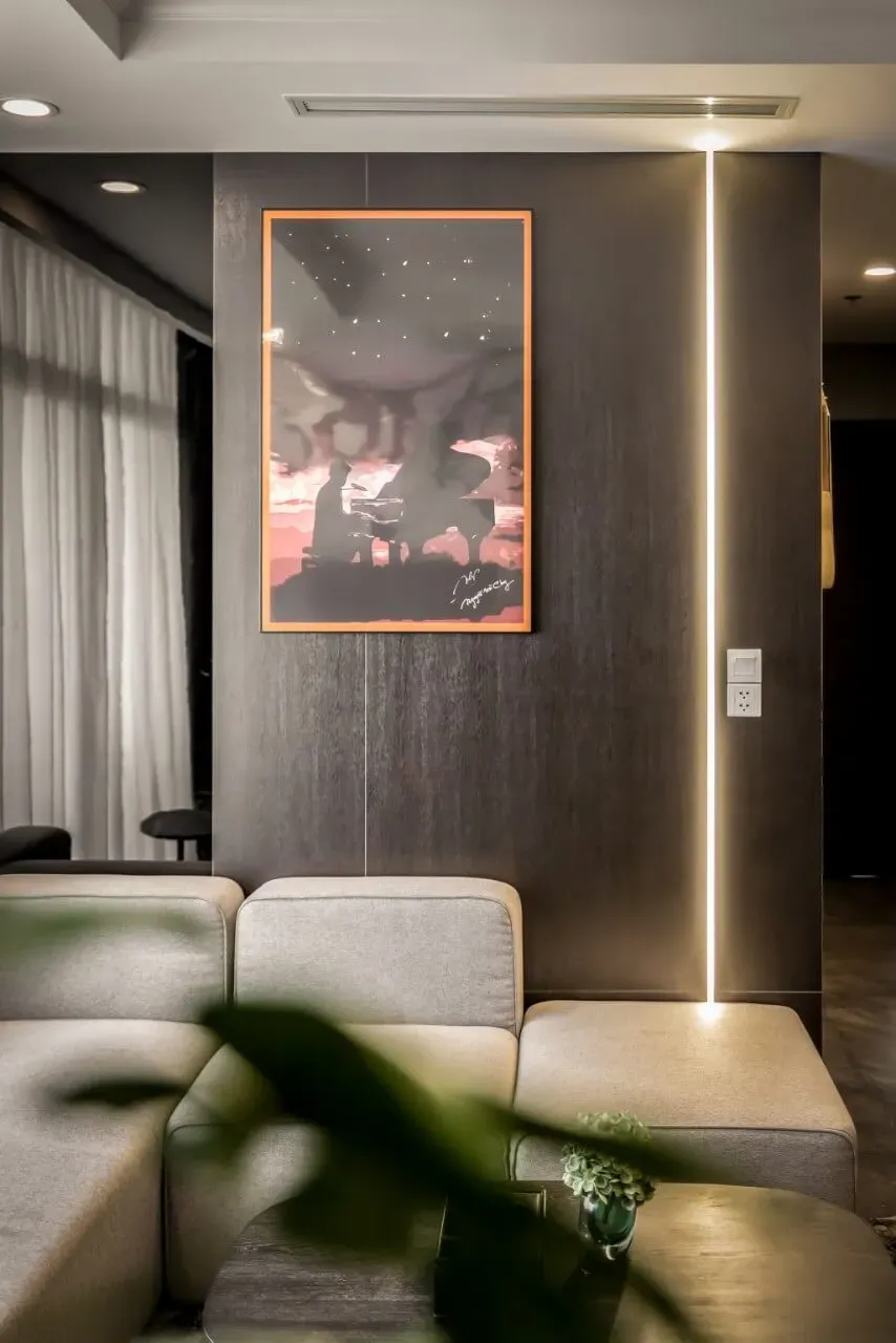 Phòng khách - Cải tạo Căn hộ Vinhomes Central Park - Phong cách Modern | Space T