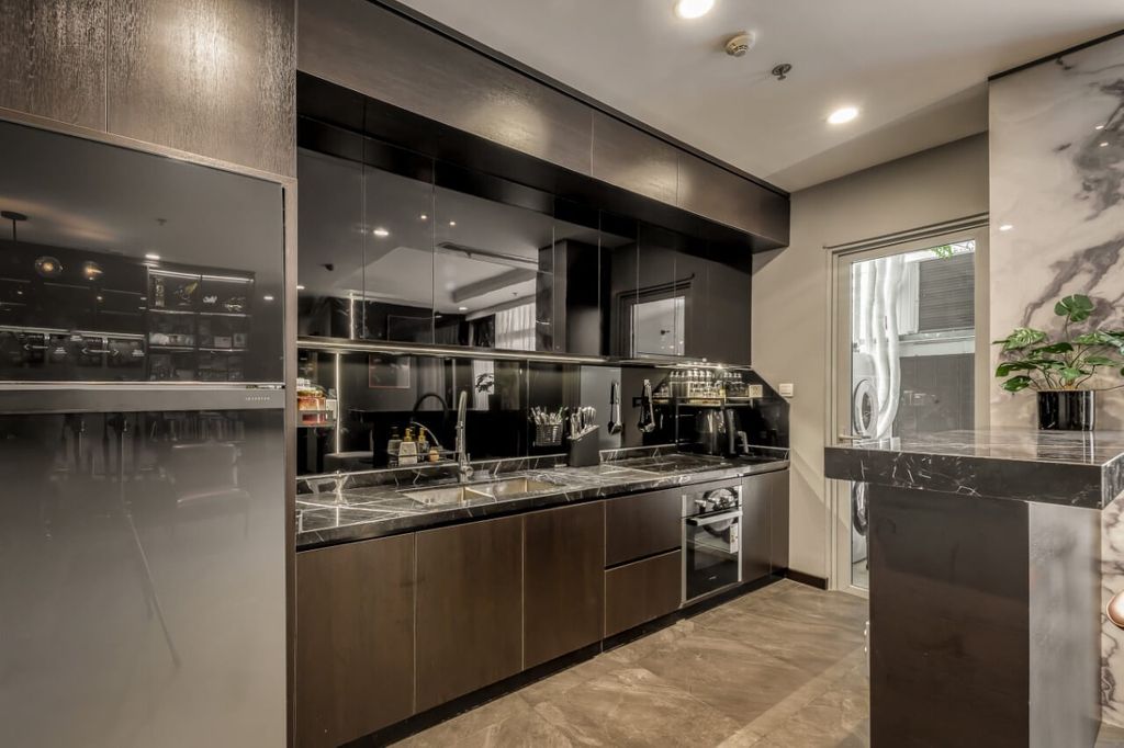 Phòng bếp - Cải tạo Căn hộ Vinhomes Central Park - Phong cách Modern  | Space T