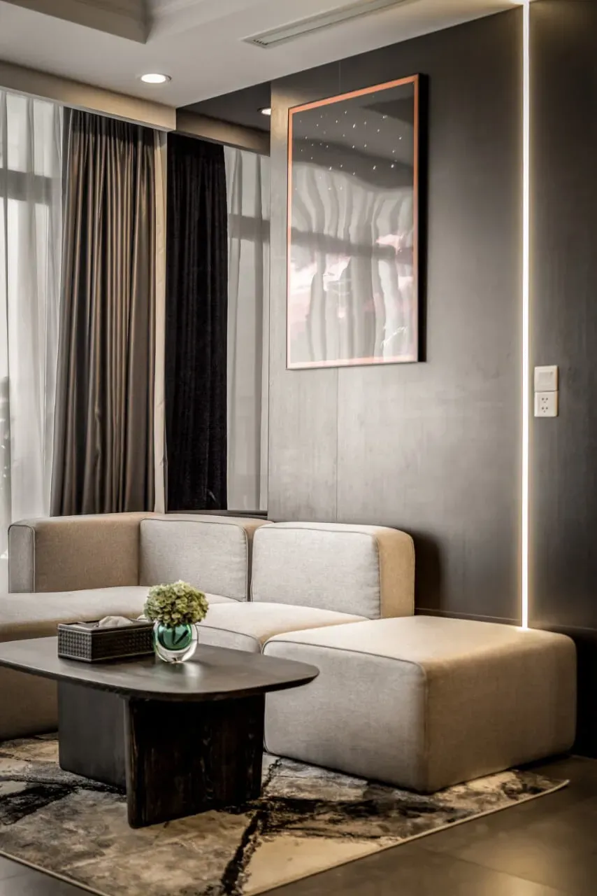 Phòng khách - Cải tạo Căn hộ Vinhomes Central Park - Phong cách Modern | Space T