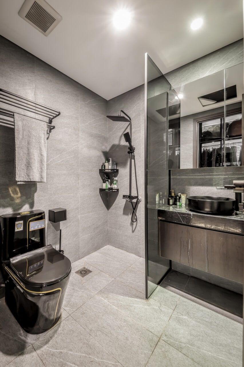 Phòng tắm - Cải tạo Căn hộ Vinhomes Central Park - Phong cách Modern  | Space T