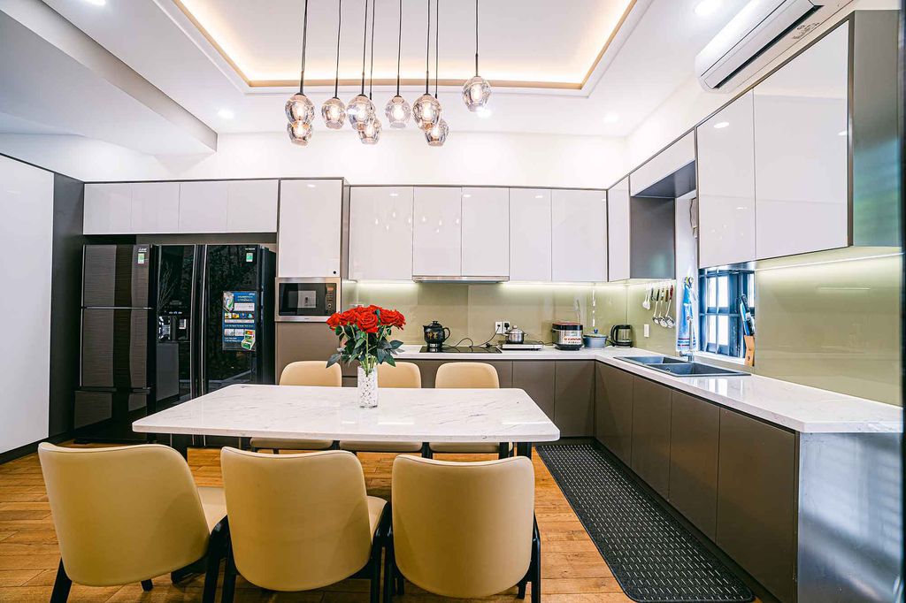 Phòng bếp, Phòng ăn - Nhà phố Biên Hòa Đồng Nai - Phong cách Modern  | Space T