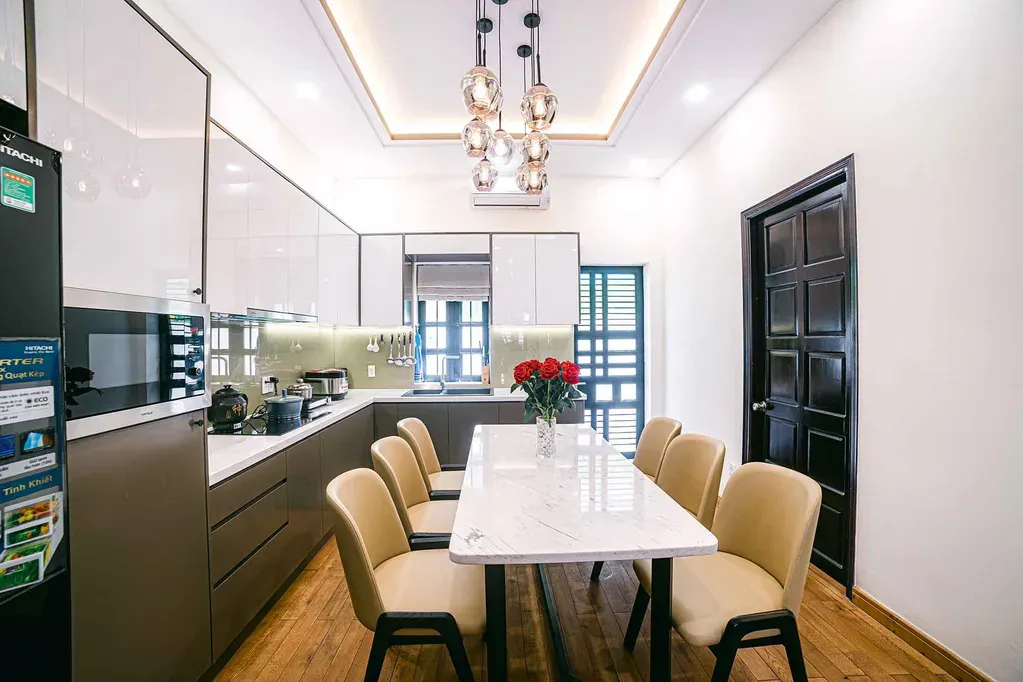 Phòng bếp, Phòng ăn - Nhà phố Biên Hòa Đồng Nai - Phong cách Modern | Space T