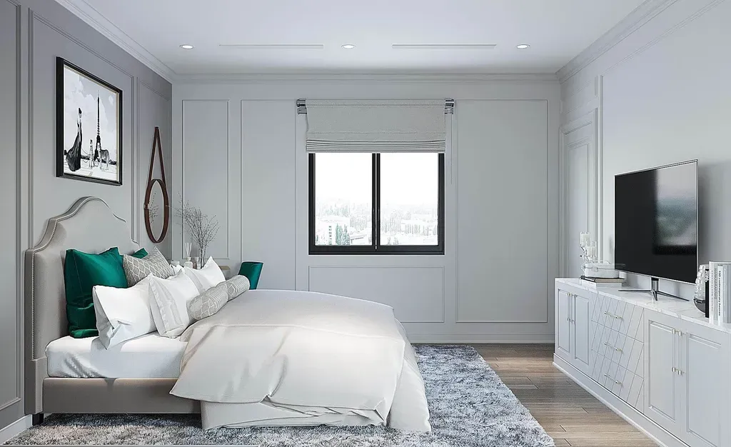 Phòng ngủ - Căn hộ Nơ Trang Long Quận Phú Nhuận - Phong cách Neo Classic | Space T