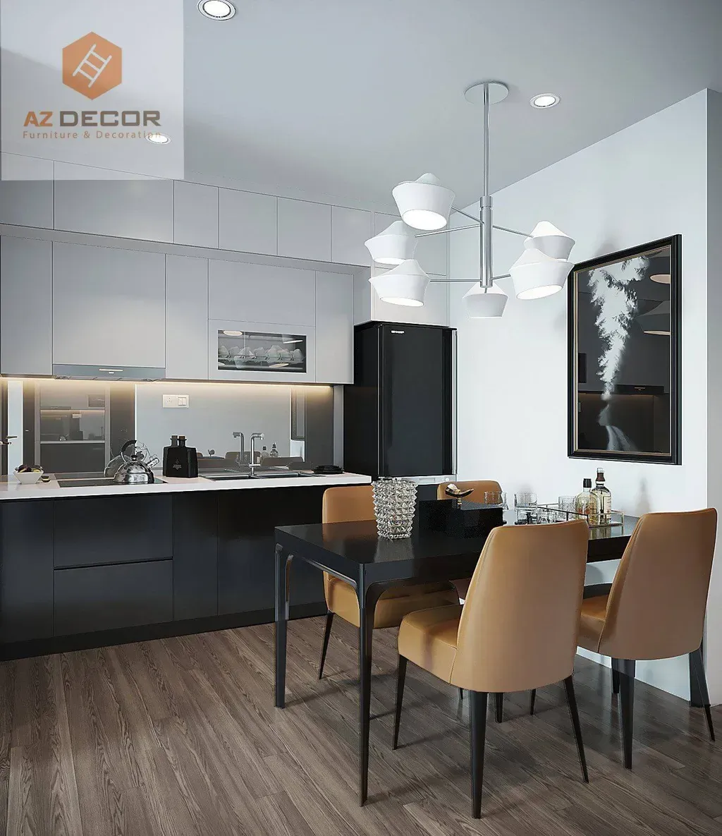 Phòng bếp, Phòng ăn - Căn hộ Richstar Quận Tân Phú - Phong cách Modern | Space T