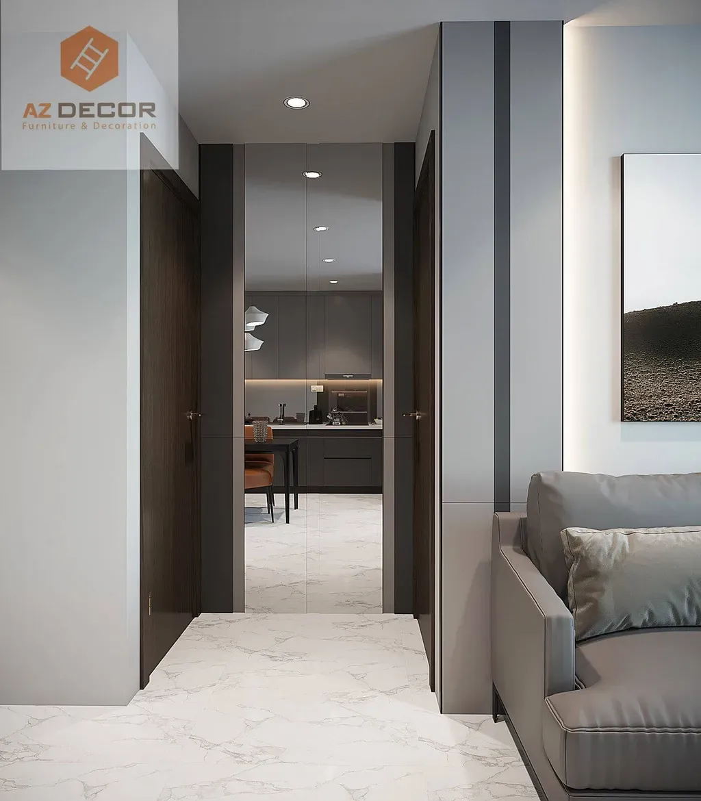 Phòng khách, Phòng bếp - Căn hộ Richstar Quận Tân Phú - Phong cách Modern | Space T