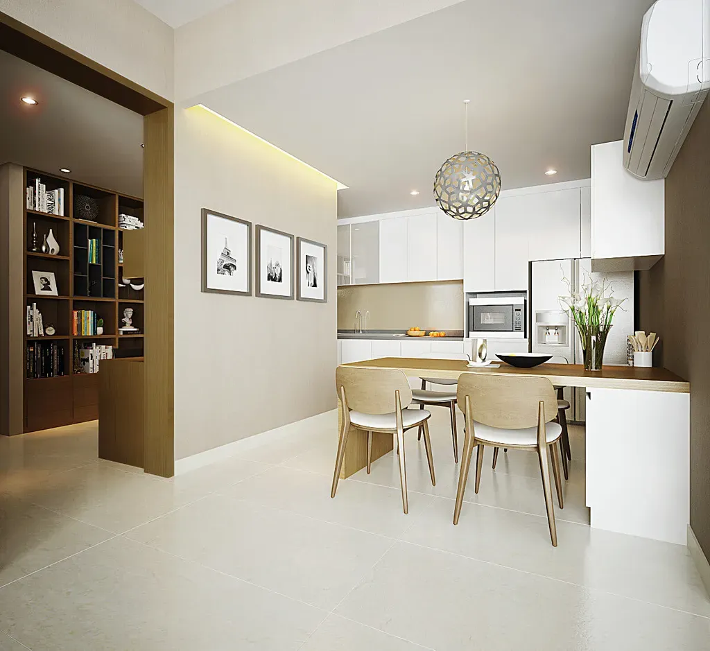 Phòng bếp, Phòng ăn - Căn hộ Star Hill Quận 7 - Phong cách Modern | Space T