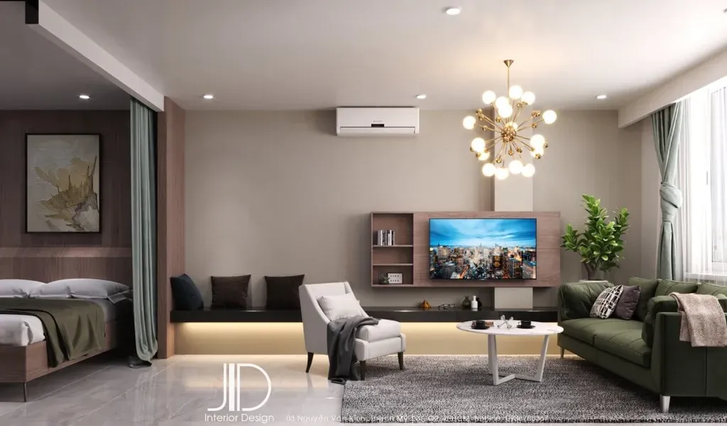 Phòng khách - Căn hộ Đảo Kim Cương Quận 2 - Phong cách Modern | Space T