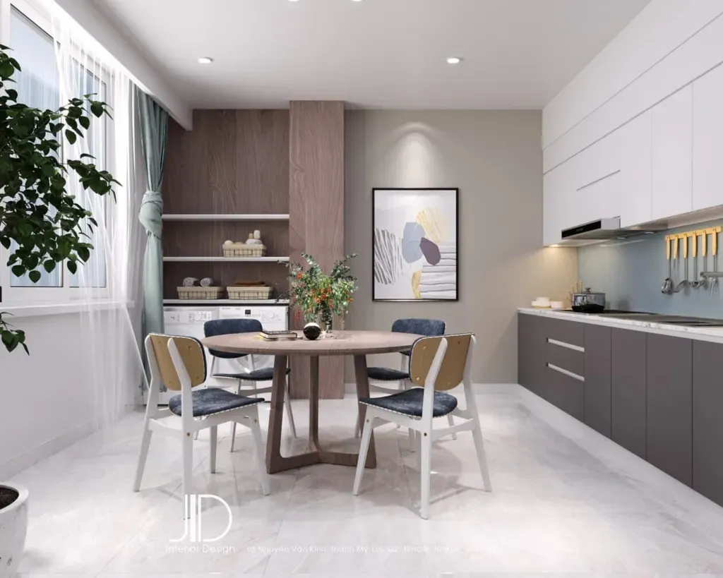 Phòng bếp, Phòng ăn - Căn hộ Đảo Kim Cương Quận 2 - Phong cách Modern | Space T