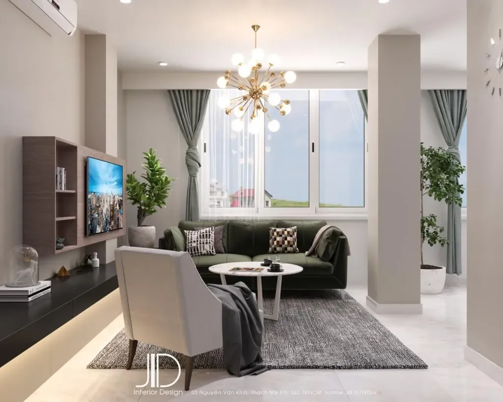Phòng khách - Căn hộ Đảo Kim Cương Quận 2 - Phong cách Modern | Space T