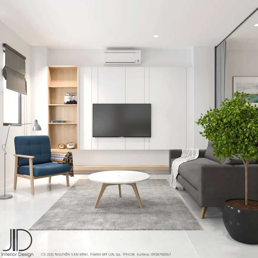 Phòng khách - Căn hộ Đảo Kim Cương Quận 2 - Phong cách Modern | Space T
