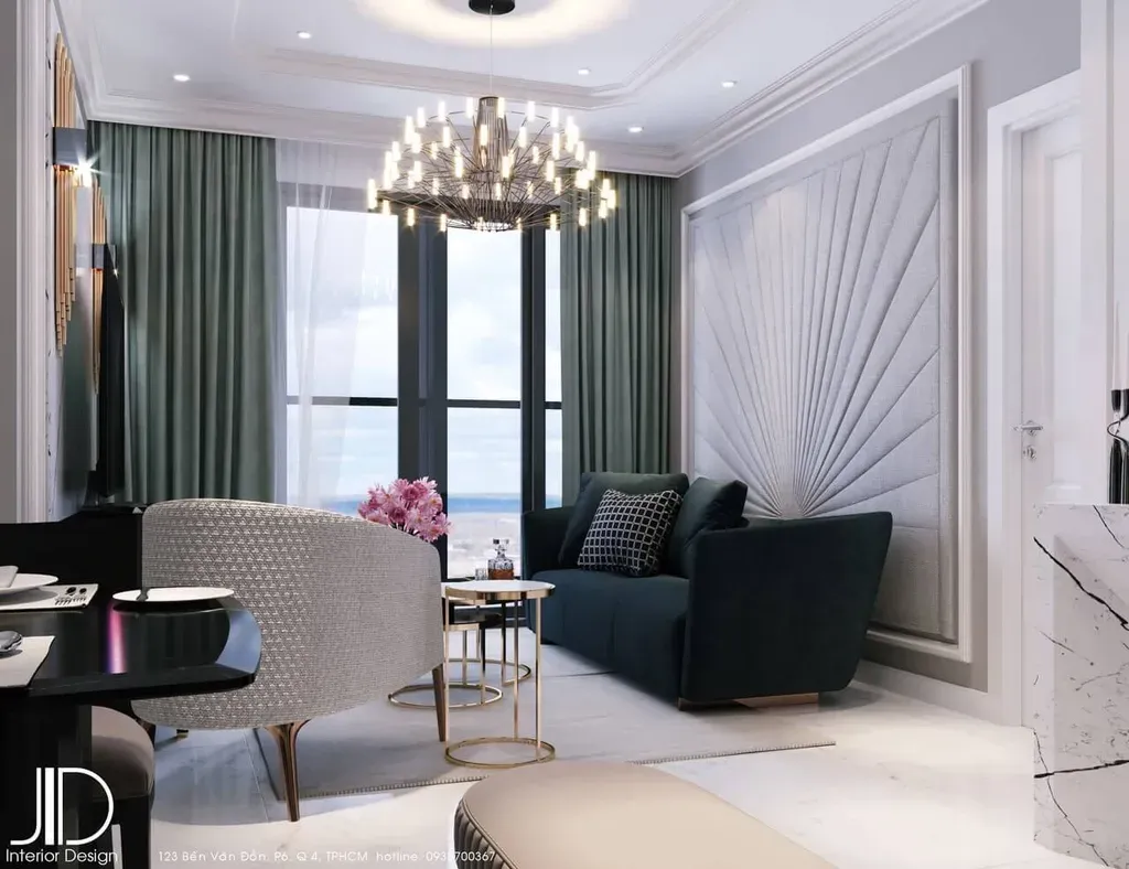Phòng khách - Căn hộ Landmark 81 Bình Thạnh (Mr Chu) - Phong cách Neo Classic | Space T