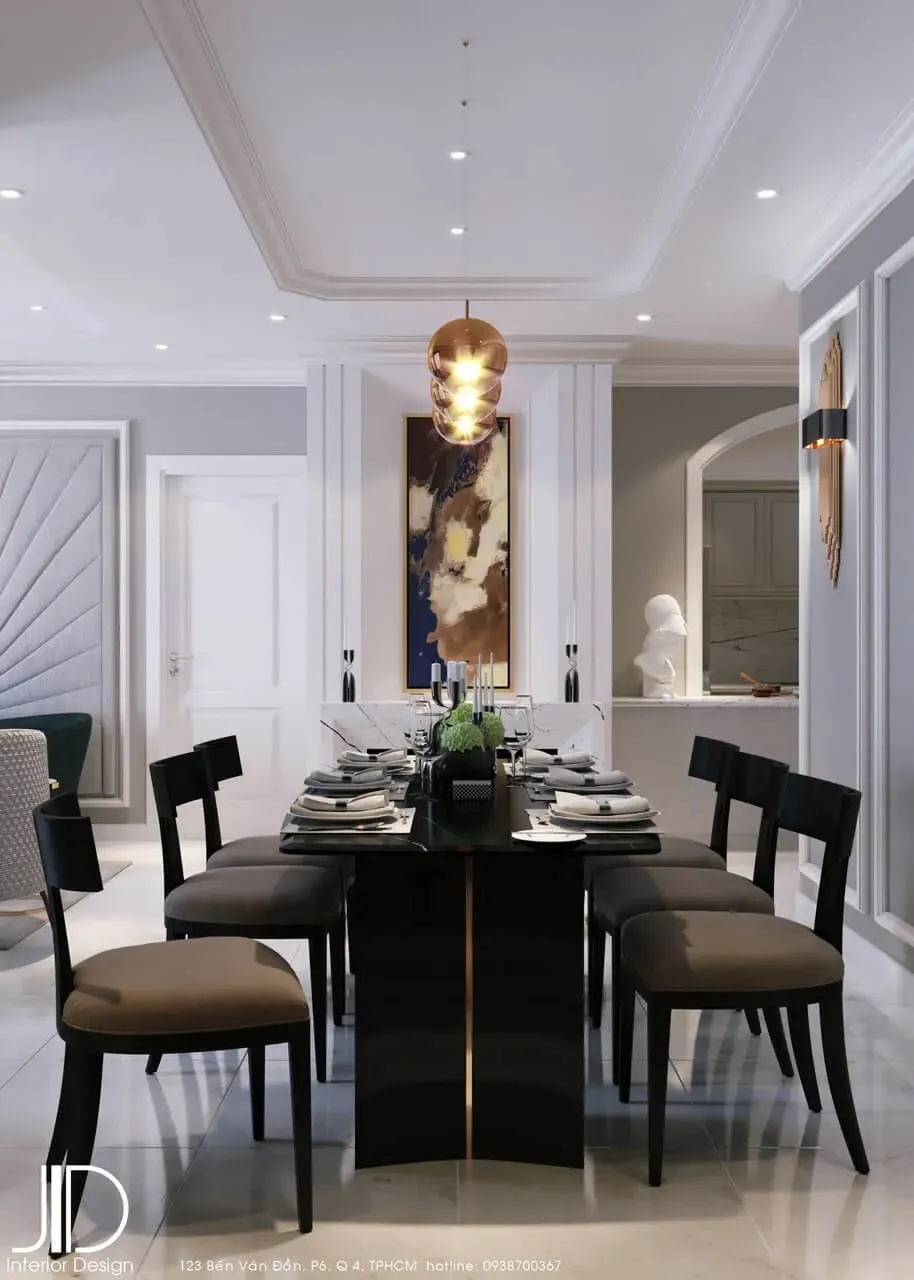 Phòng ăn - Căn hộ Landmark 81 Bình Thạnh (Mr Chu) - Phong cách Neo Classic | Space T