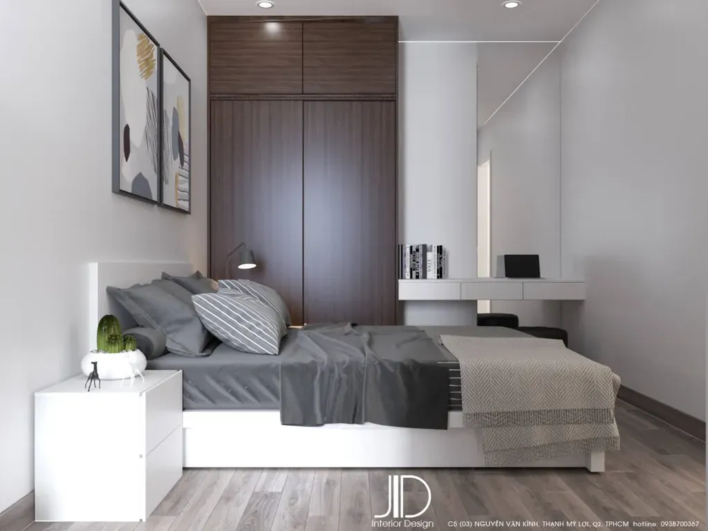 Phòng ngủ - Căn hộ Central Premium Quận 8 - Phong cách Scandinavian | Space T